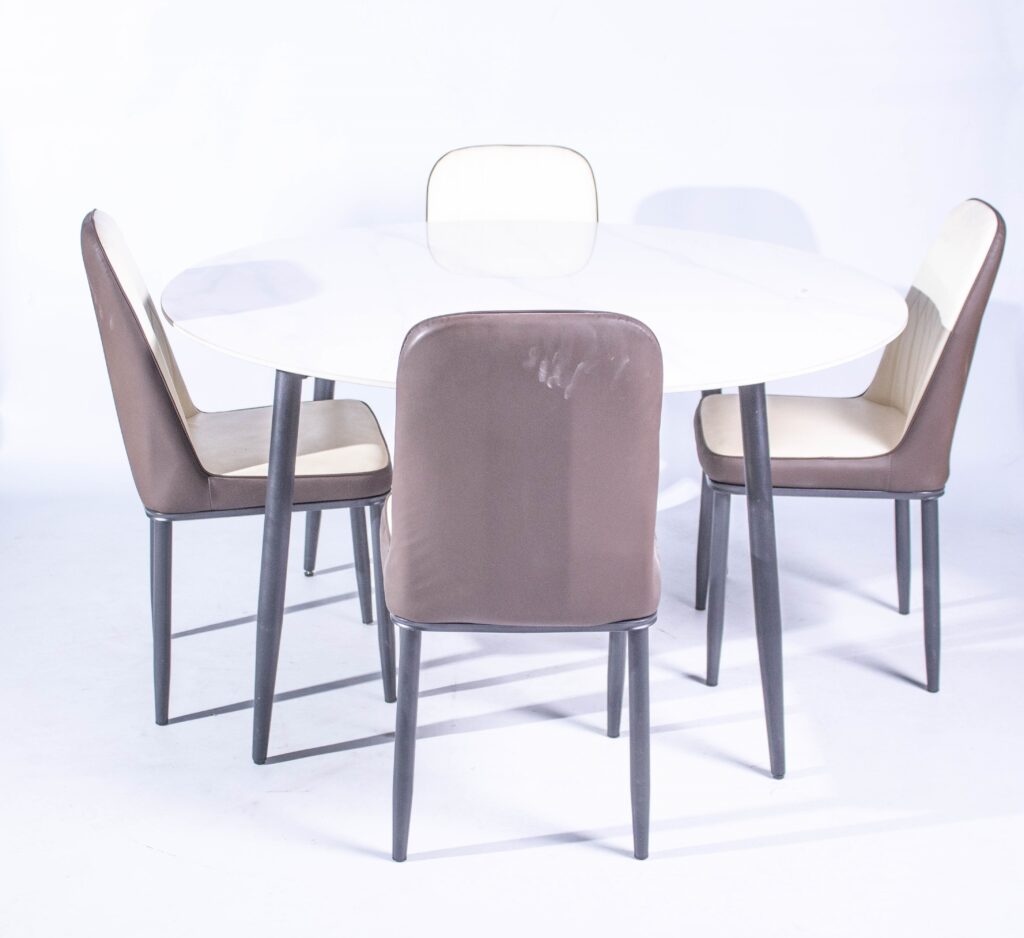 Table Marble 5pc Round