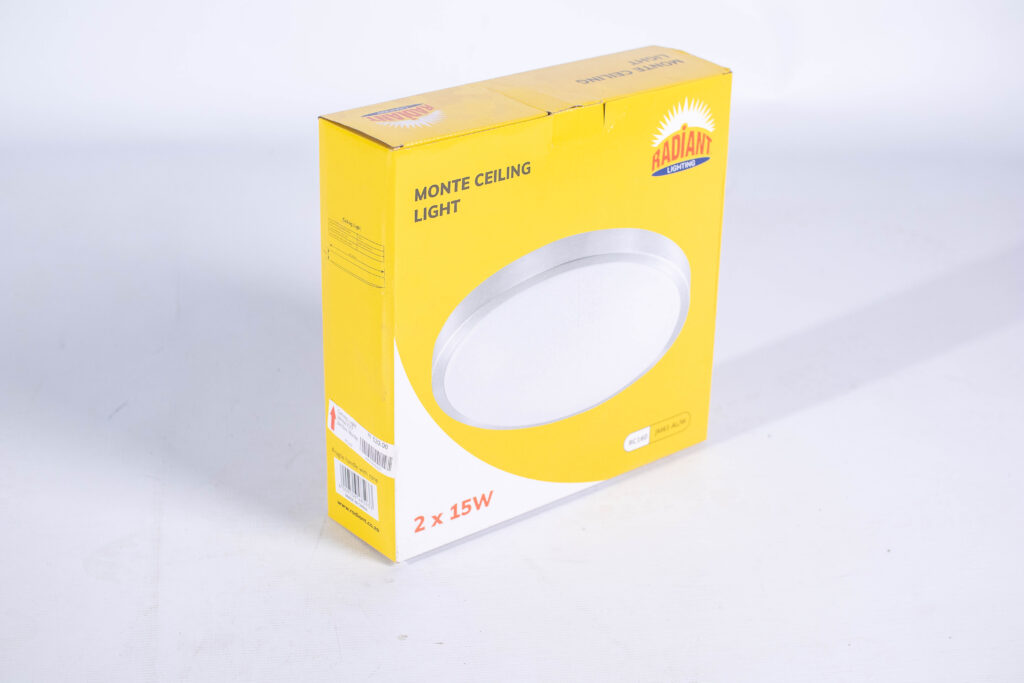 Ceiling Light White E27 2x15w Monte