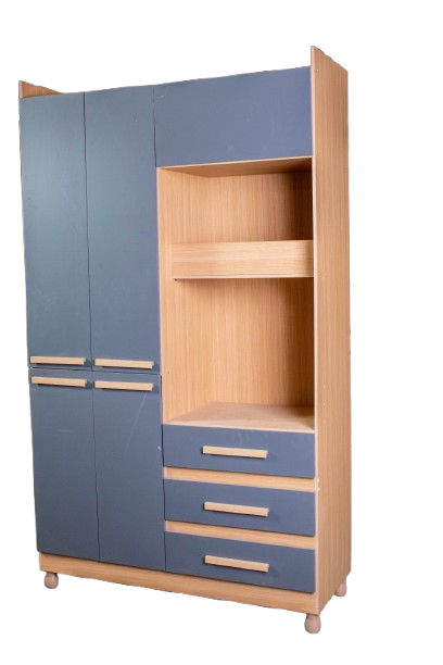 Wordrobe 3 Doors + Mirror Sonama Oak +Snow