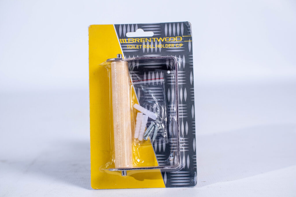 Toilet Roll Holder Cp With Wooden Insert