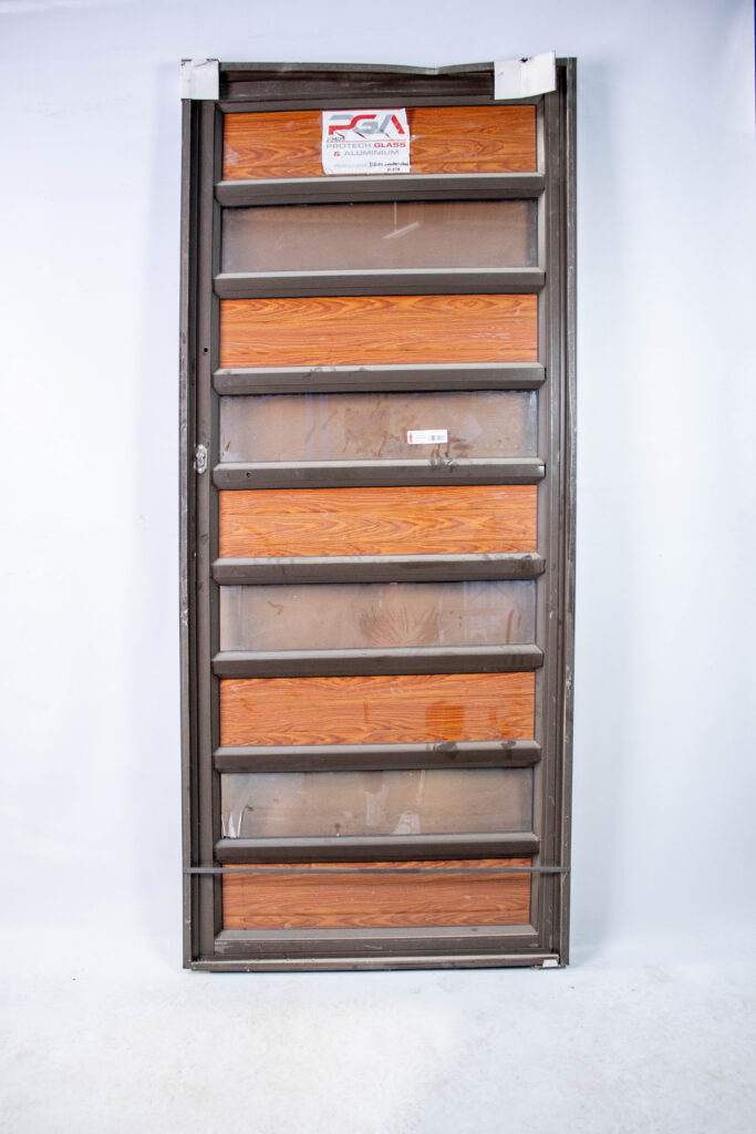 Aluminium Sidelight Door Wooden Clad 1.2x2.1