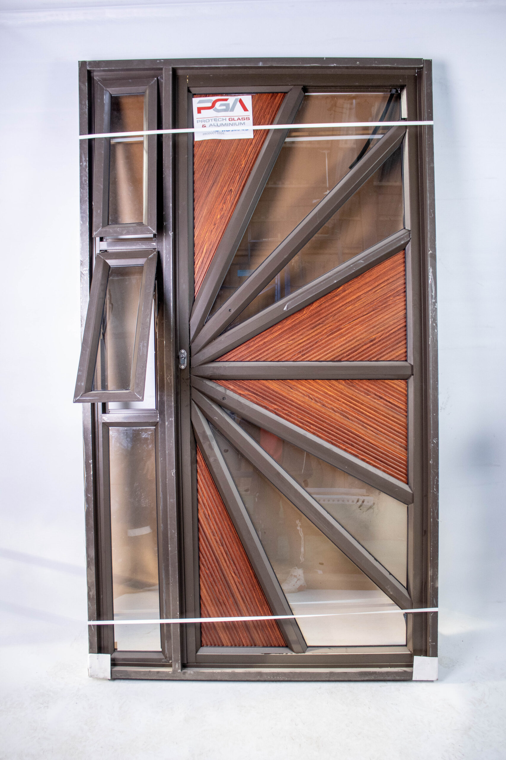 Aluminium Sidelight Door Wooden Clad 1.2x2.1