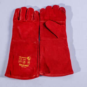 Glove Red Leather