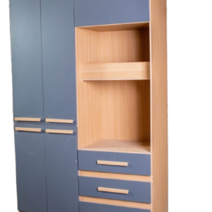 Wordrobe 3 Doors + Mirror Sonama Oak +Snow